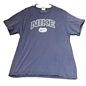 Nike‎ TShirt Mens Size XL Blue Crew Neck Short Sleeves Athletic Graphic Casual